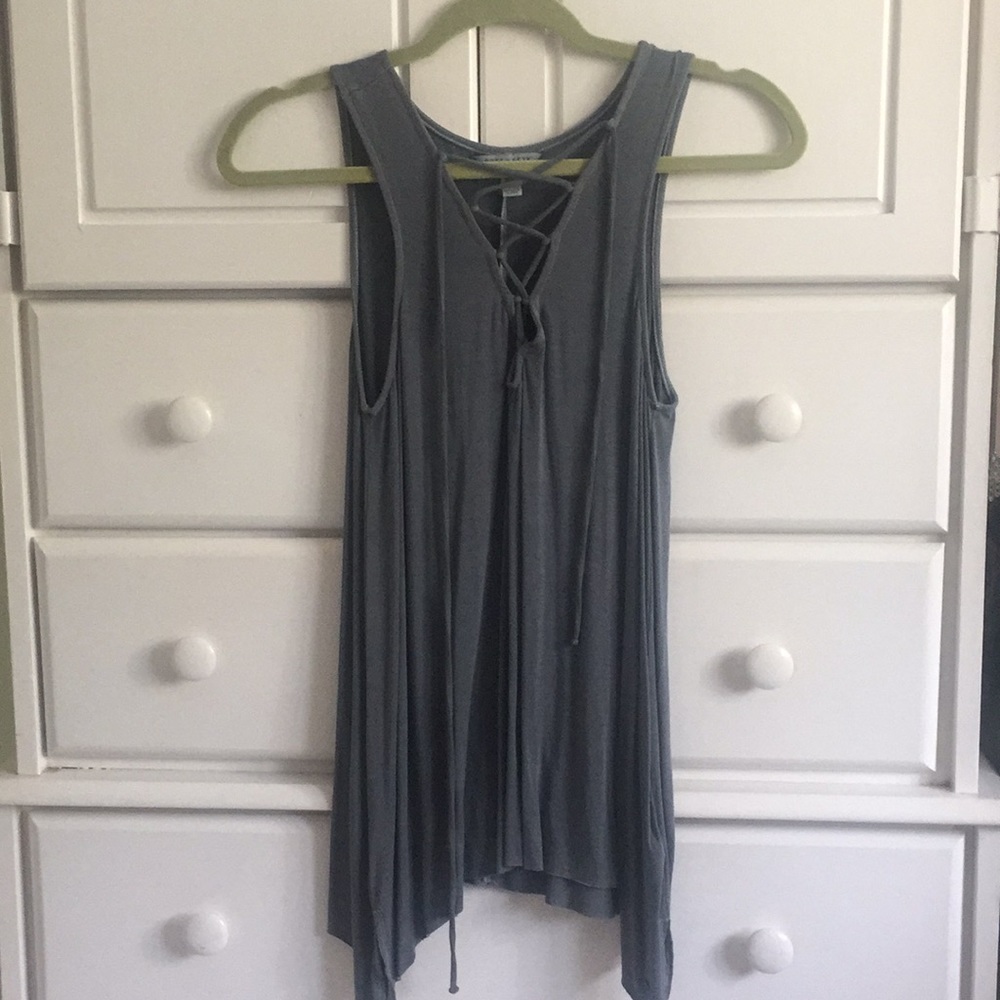 American Eagle lace-up tank top